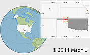 Savanna Style Location Map of ZIP code 73932, highlighted country, highlighted state