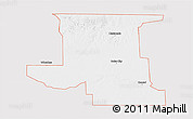 Silver Style 3D Map of ZIP code 73933, single color outside