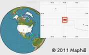 Satellite Location Map of ZIP code 73933, highlighted country, highlighted county