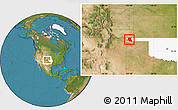 Satellite Location Map of ZIP code 73933, highlighted state