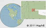 Savanna Style Location Map of ZIP code 73933, highlighted county, highlighted state, hill shading