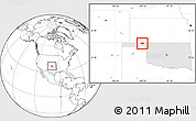 Blank Location Map of ZIP code 73938, highlighted state