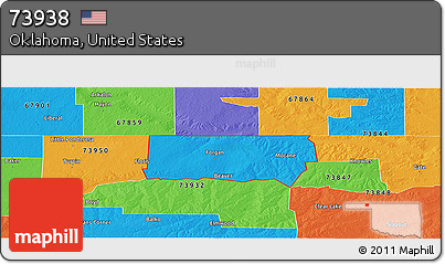 Political Panoramic Map of ZIP Code 73938