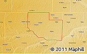 Physical 3D Map of ZIP code 73945