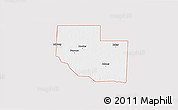 Silver Style 3D Map of ZIP code 73945, single color outside
