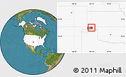 Satellite Location Map of ZIP code 73945, highlighted country, highlighted county