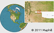 Satellite Location Map of ZIP code 73945, highlighted state