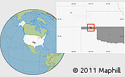 Savanna Style Location Map of ZIP code 73945, highlighted country, highlighted state