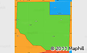 Political Simple Map of ZIP code 73945
