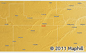 Physical 3D Map of ZIP code 73949