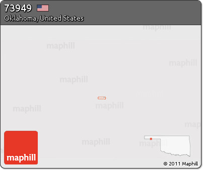 Silver Style 3D Map of ZIP Code 73949, single color outside