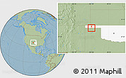 Savanna Style Location Map of ZIP code 73949, highlighted state, hill shading