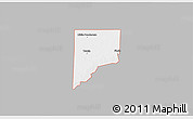 Gray 3D Map of ZIP code 73950, single color outside