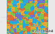 Political Map of ZIP codes starting with 740