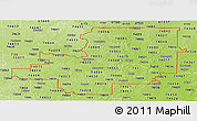 Physical Panoramic Map of ZIP codes starting with 740