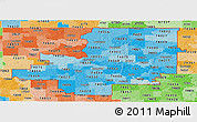 Political Shades Panoramic Map of ZIP codes starting with 740