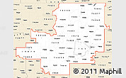 Classic Style Simple Map of ZIP codes starting with 740