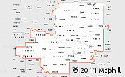 Silver Style Simple Map of ZIP codes starting with 740