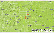 Physical 3D Map of ZIP code 74012