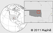 Blank Location Map of ZIP code 74012, highlighted country, highlighted state