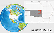Physical Location Map of ZIP code 74012, highlighted country, highlighted state