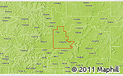 Physical 3D Map of ZIP code 74021