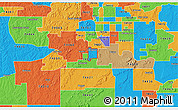 Political 3D Map of ZIP code 74033