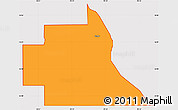 Political Simple Map of ZIP code 74037, cropped outside