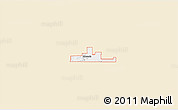 Classic Style 3D Map of ZIP code 74047, single color outside