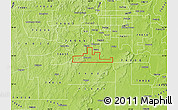 Physical Map of ZIP code 74047