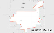 Silver Style Simple Map of ZIP code 74055