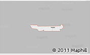 Gray 3D Map of ZIP code 74059, single color outside