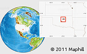 Physical Location Map of ZIP code 74059, highlighted country, highlighted county