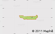 Physical Map of ZIP code 74059, cropped outside