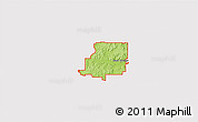 Physical 3D Map of ZIP code 74063, cropped outside