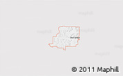 Silver Style 3D Map of ZIP code 74063, single color outside
