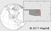 Blank Location Map of ZIP code 74063, highlighted country, highlighted state