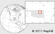Blank Location Map of ZIP code 74063, highlighted state