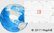 Shaded Relief Location Map of ZIP code 74063, highlighted country, highlighted county