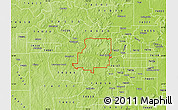 Physical Map of ZIP code 74063