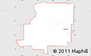 Silver Style Simple Map of ZIP code 74063, cropped outside
