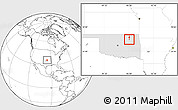 Blank Location Map of ZIP code 74073, highlighted state