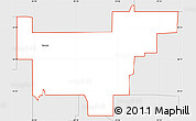 Silver Style Simple Map of ZIP code 74073