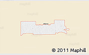 Classic Style 3D Map of ZIP code 74074, single color outside