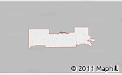 Gray 3D Map of ZIP code 74074, single color outside