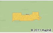 Savanna Style 3D Map of ZIP code 74074, single color outside