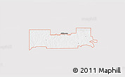 Silver Style 3D Map of ZIP code 74074, single color outside