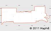 Classic Style Simple Map of ZIP code 74074, cropped outside