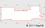 Silver Style Simple Map of ZIP code 74074, cropped outside