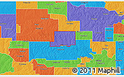 Political 3D Map of ZIP code 74075